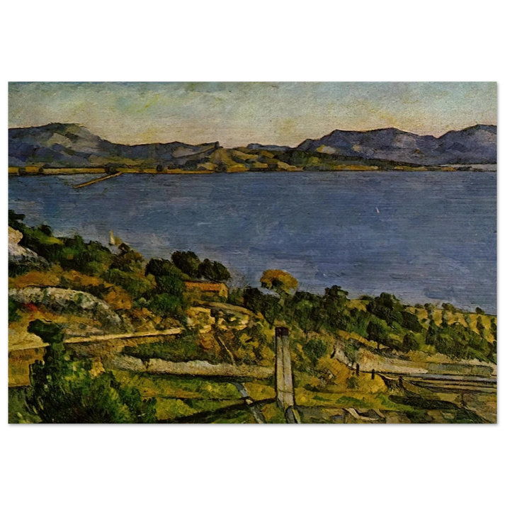 Sea at L'Estaque - Paul Cézanne Brushed Aluminum Print - 70x100 cm / 28x40 inches | Paul Cézanne Aluminum Print | Paul Cézanne Prints