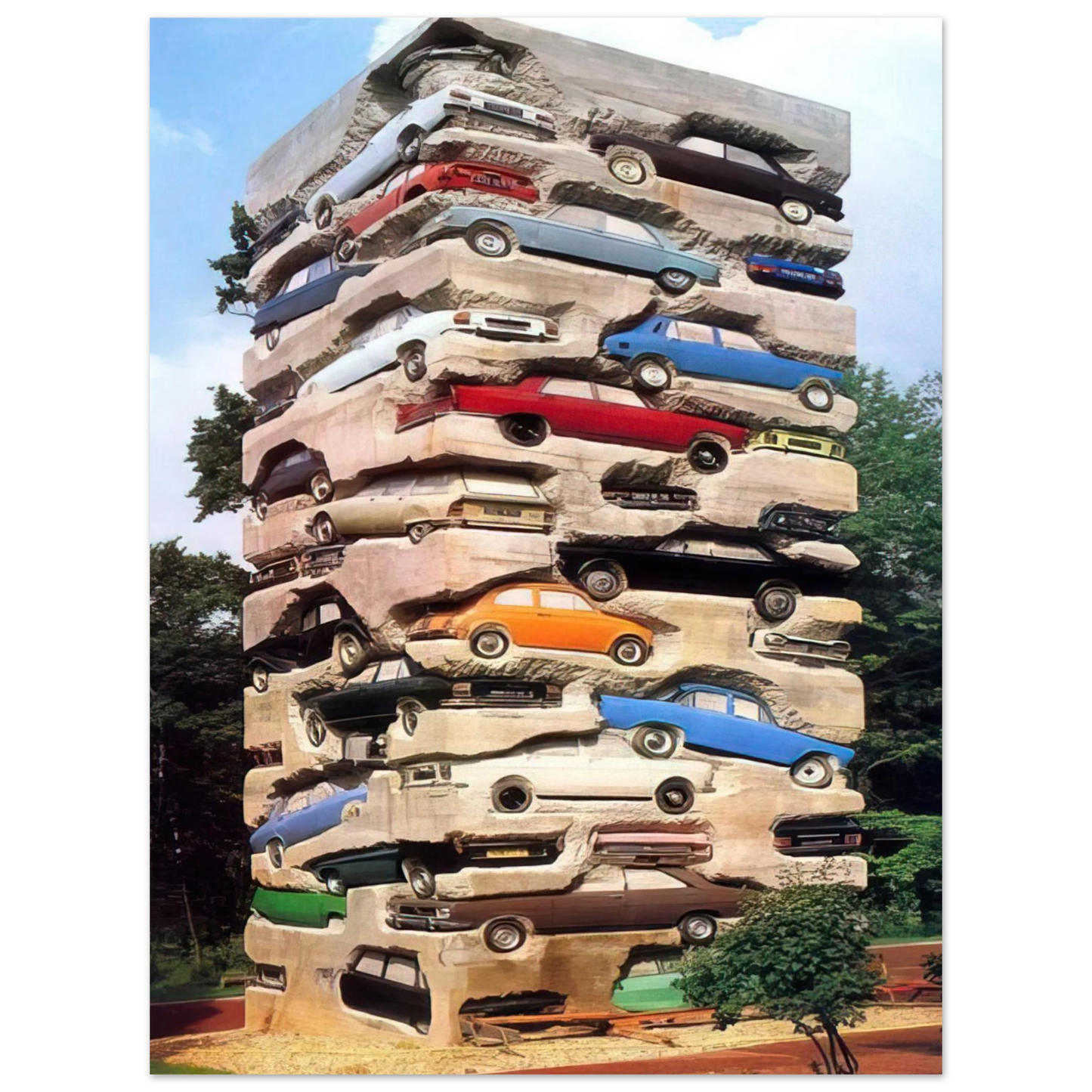 Arman - Long-term parking - 1982 75x100 cm / 30x40inches Fine Art Poster