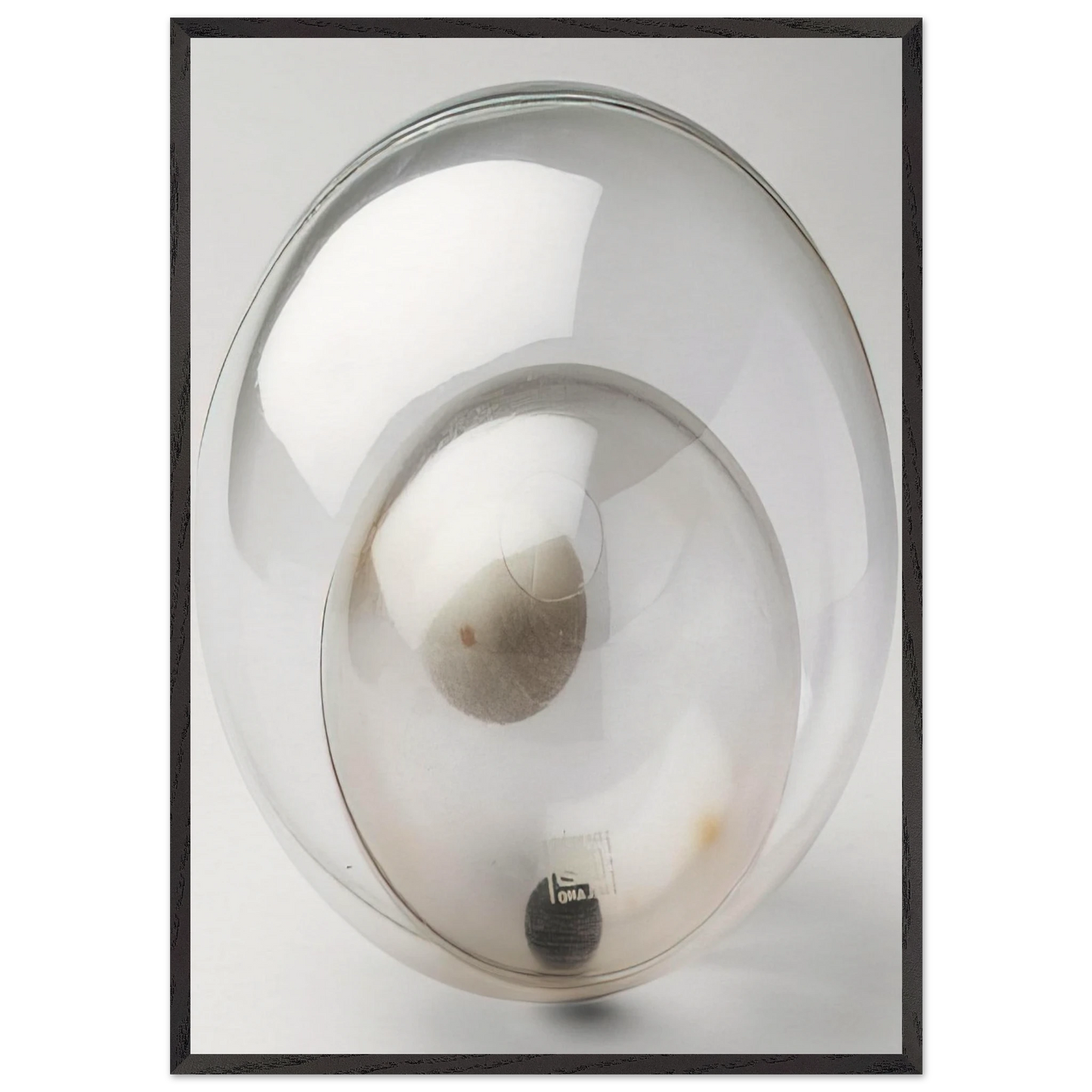 Double Spheres Object - 1963 - Bruno Munari 70x100 cm / 28x40 inches Framed Art Print – Black Wooden Frame