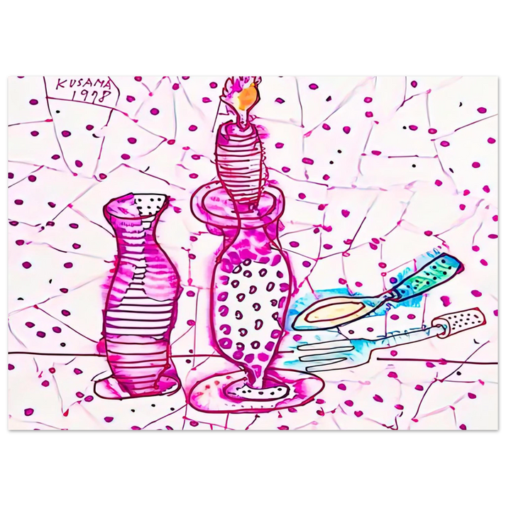 Yayoi Kusama - STILL LIFE OF CANDLESTICK 1978 Fine Art Poster