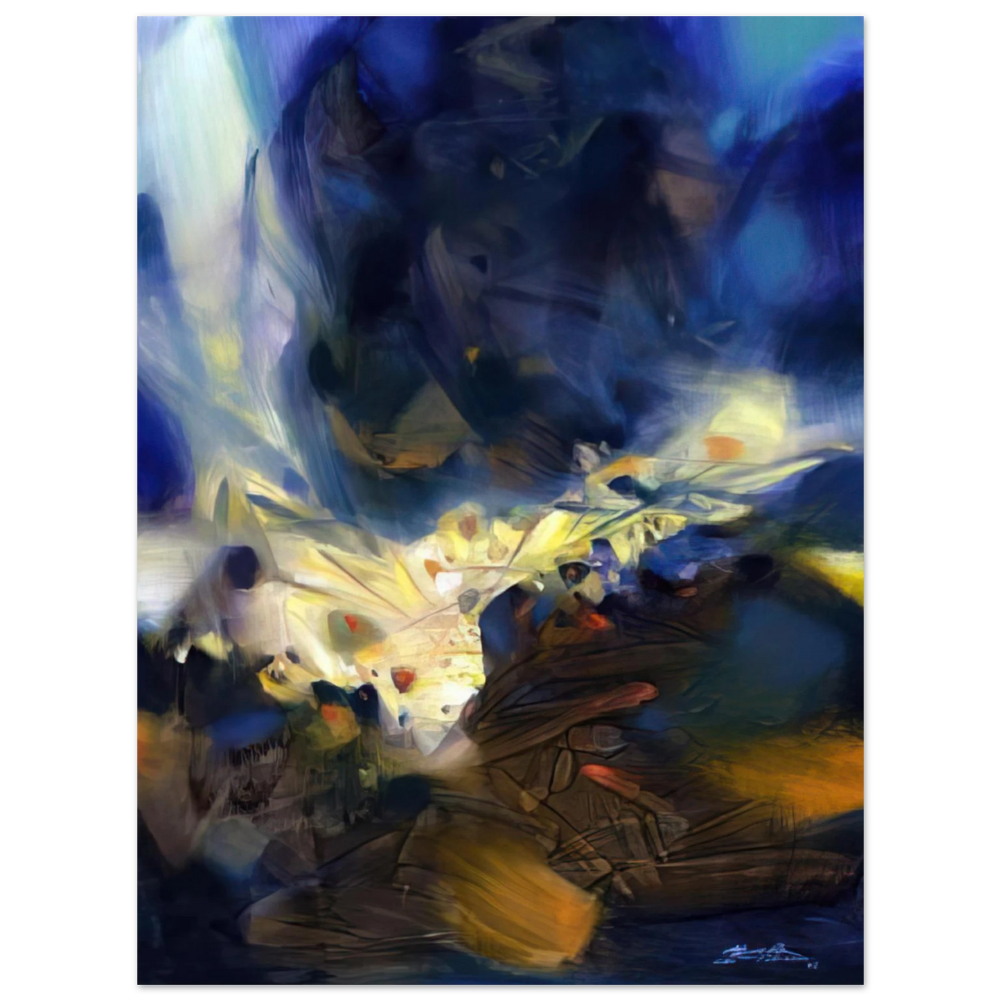 Chu teh Chun - LE SOUFFLE QUI LIBERE LA MATIERE 2006 75x100 cm / 30x40inches Fine Art Poster