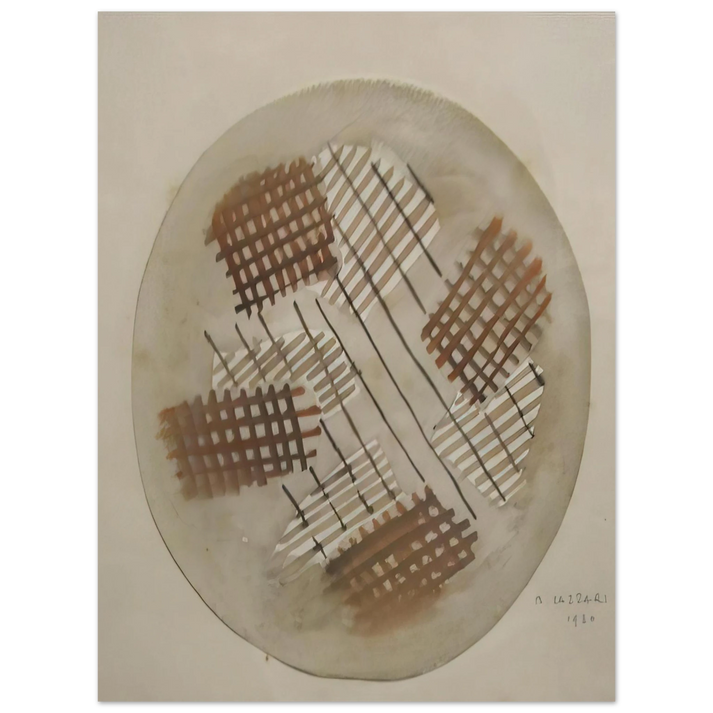 Bice Lazzari - Red and White Signals - 1930 75x100 cm / 30x40inches Fine Art Poster