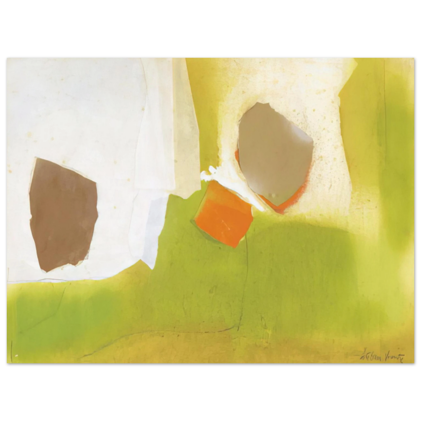 Esteban Vicente - THE GARDEN 1984 75x100 cm / 30x40inches Fine Art Poster