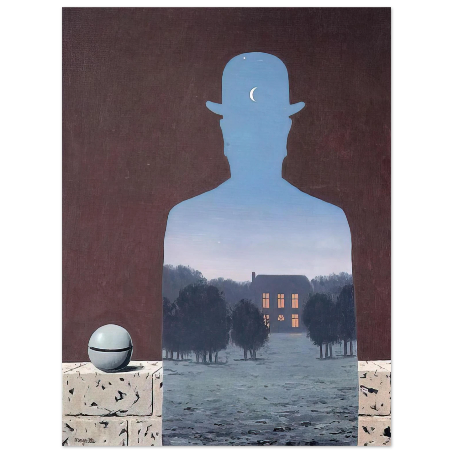 Rene Magritte - THE HAPPY DONOR 1966 75x100 cm / 30x40inches Fine Art Poster