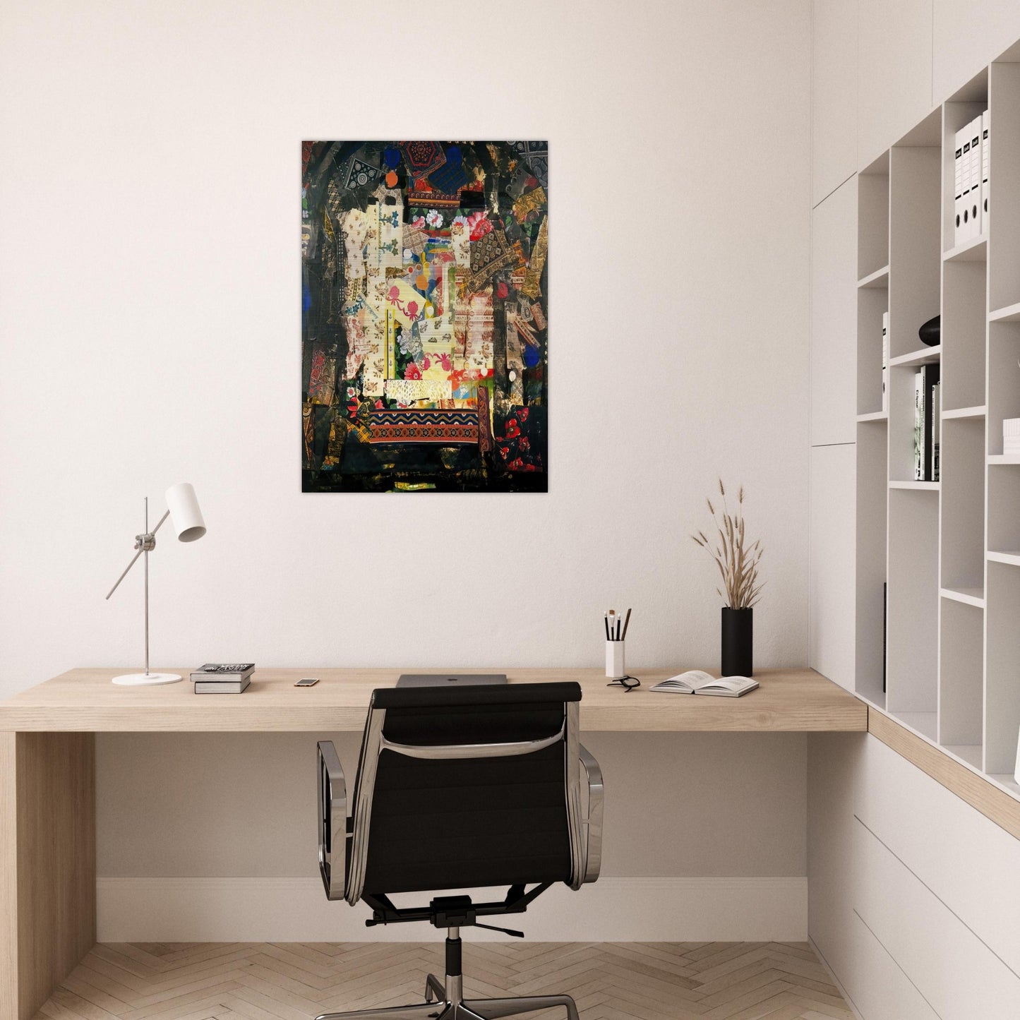 Window on Montana - PD Pattern and Decoration - Miriam Schapiro Brushed Aluminum Print - 70x100 cm / 28x40 inches | Miriam Schapiro Aluminum Print | Miriam Schapiro Prints
