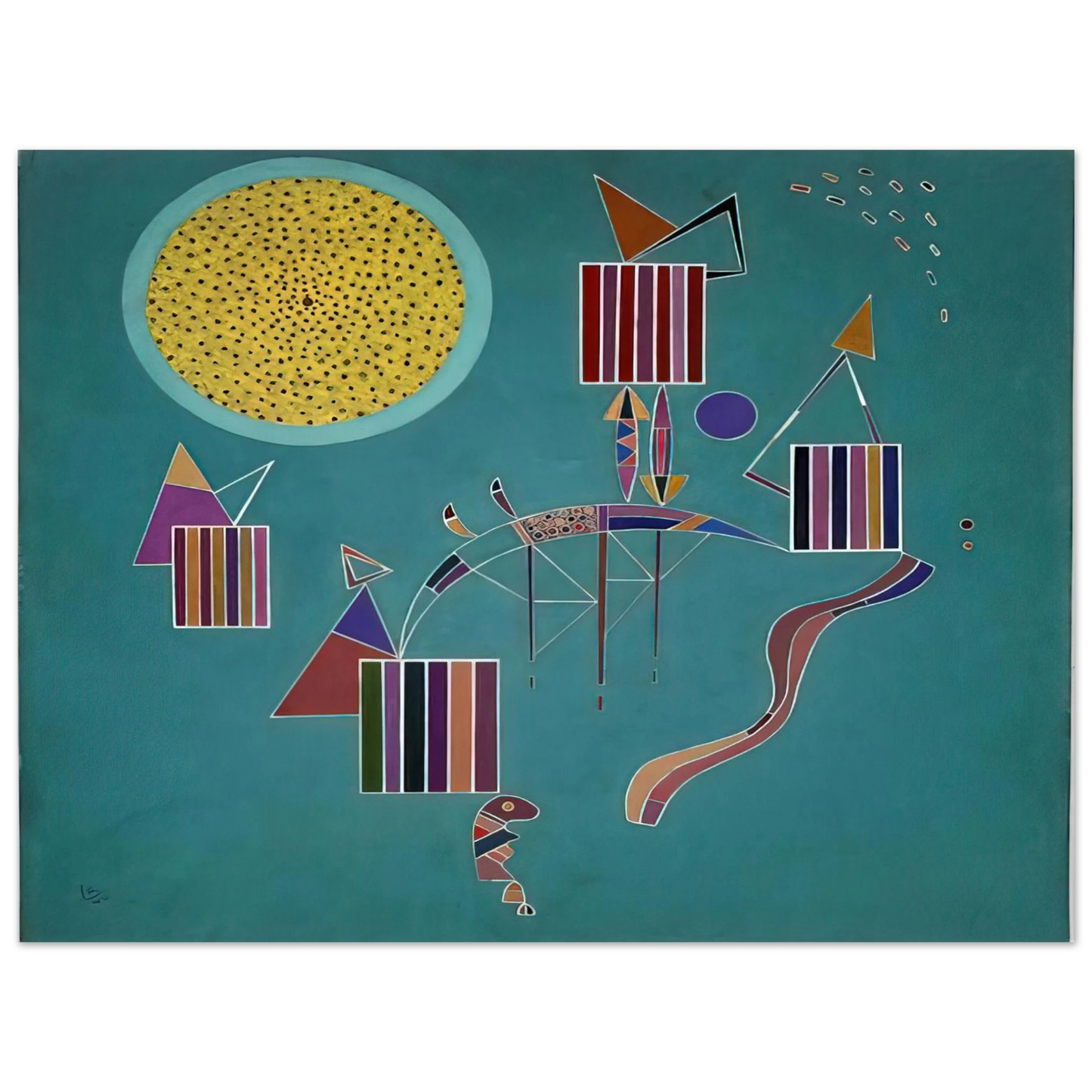 Wassily Kandinsky - INTIME MESSAGE 1942 75x100 cm / 30x40inches Fine Art Poster