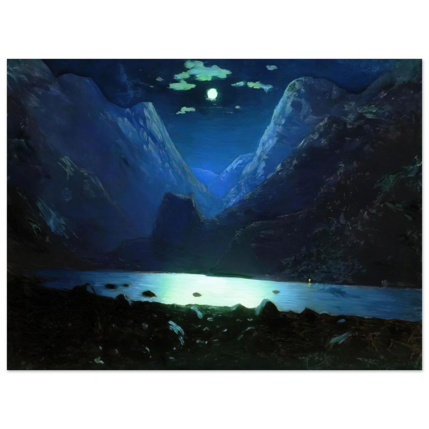 Arkhyp Kuindzhi - Daryal pass. Moonlight Night 75x100 cm / 30x40inches Fine Art Poster