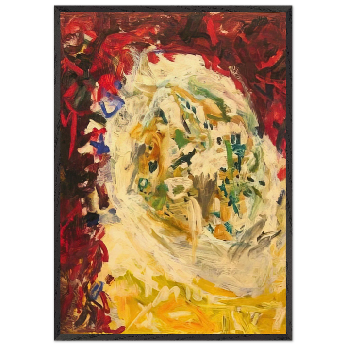 Christmas Tree - 1956 - Gene Davis 70x100 cm / 28x40 inches Framed Art Print – Black Wooden Frame