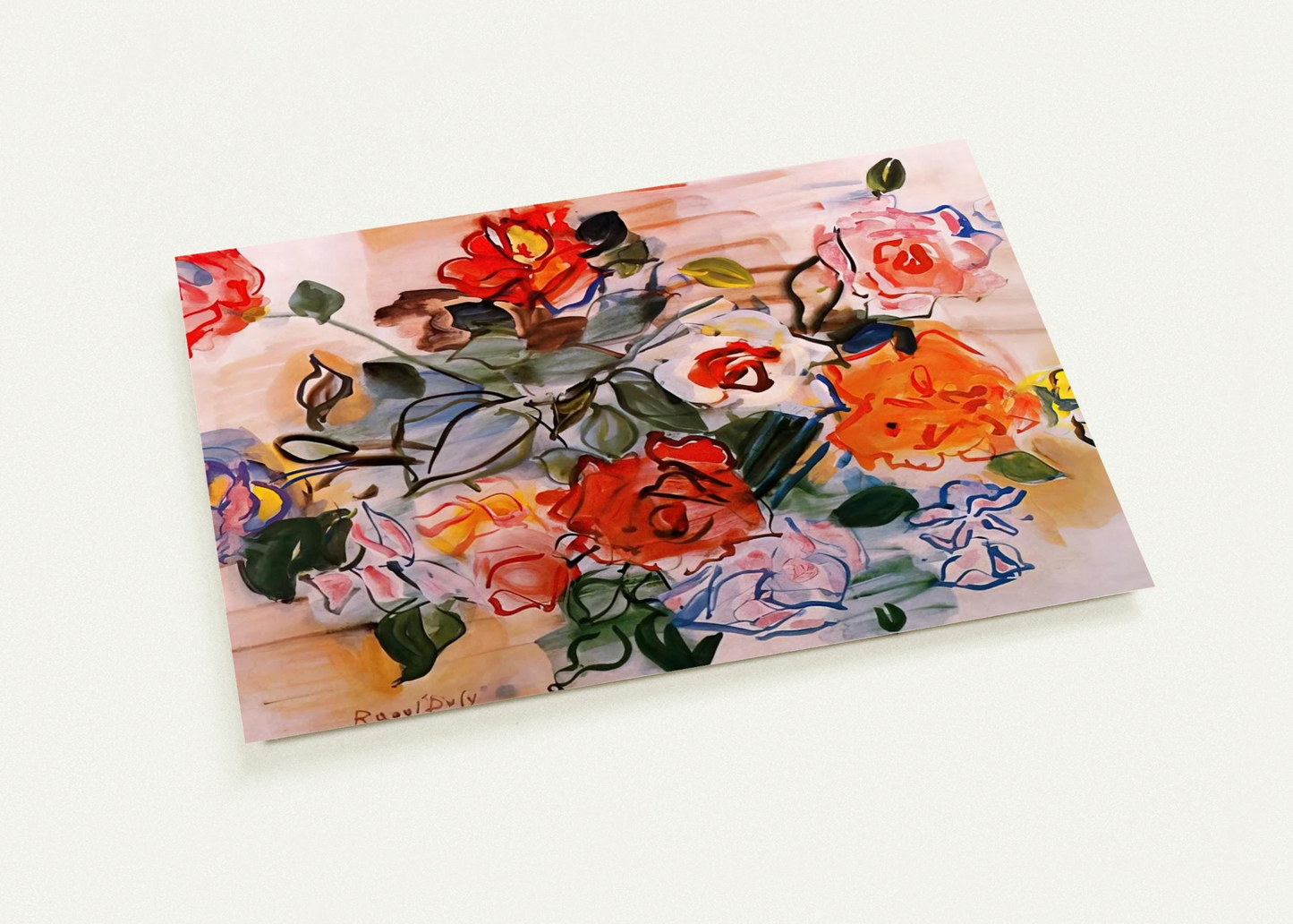 PINK BUNCH 1940 By Raoul Dufy Pack of 10 Post Cards | Raoul Dufy Post Cards | A6 (10.5 x 14.8 cm) - 4.1 x 5.8 inches