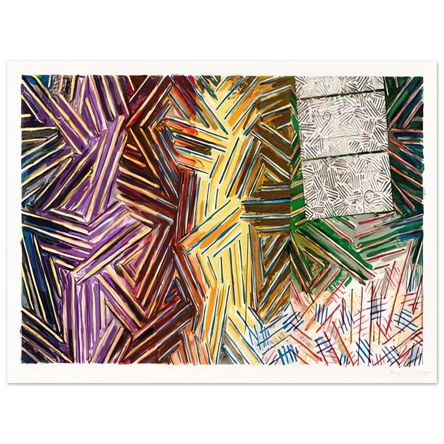 Jasper Johns - BETWEEN THE CLOCK AND THE BED 1989 0 75x100 cm / 30x40inches Fine Art Poster