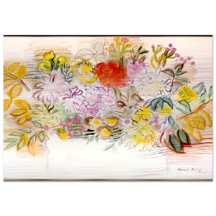 BOUQUET OF FLOWERS - Raoul Dufy Brushed Aluminum Print - 70x100 cm / 28x40 inches | Raoul Dufy Aluminum Print | Raoul Dufy Prints
