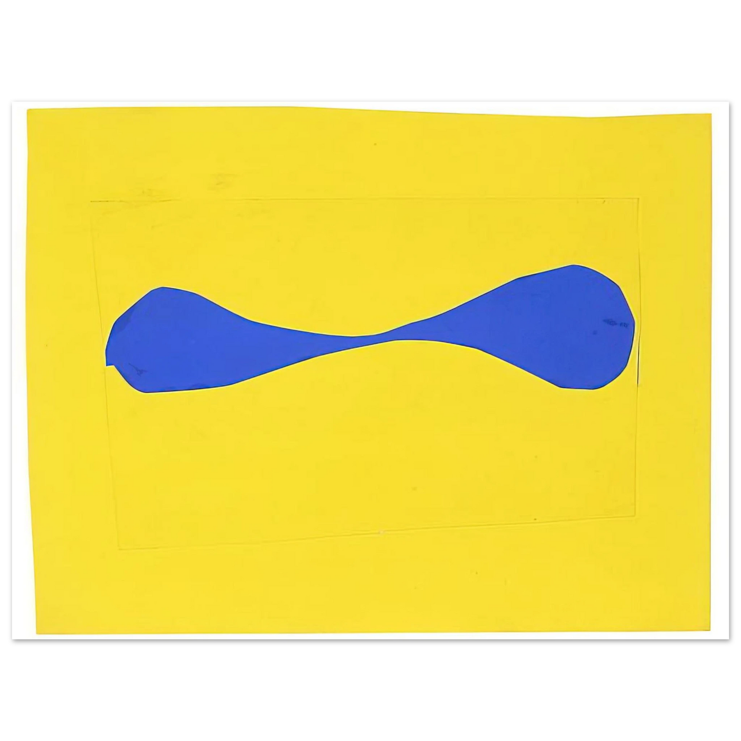 Ellsworth Kelly - Blue Form on Yellow 75x100 cm / 30x40inches Fine Art Poster