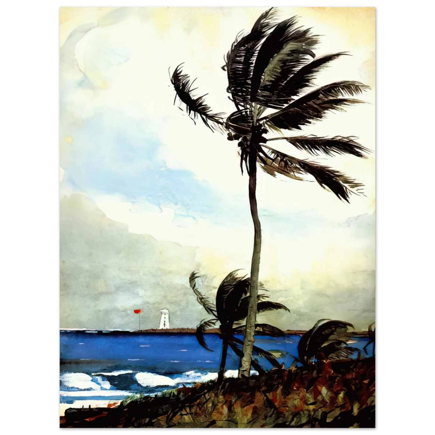 Winslow Homer - PALM TREE NASSAU 75x100 cm / 30x40inches Fine Art Poster