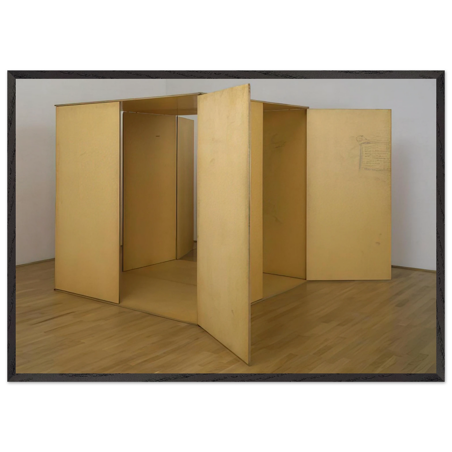 Prototype for Revolving Vane - 1968 - Charlotte Posenenske 70x100 cm / 28x40 inches Framed Art Print – Black Wooden Frame
