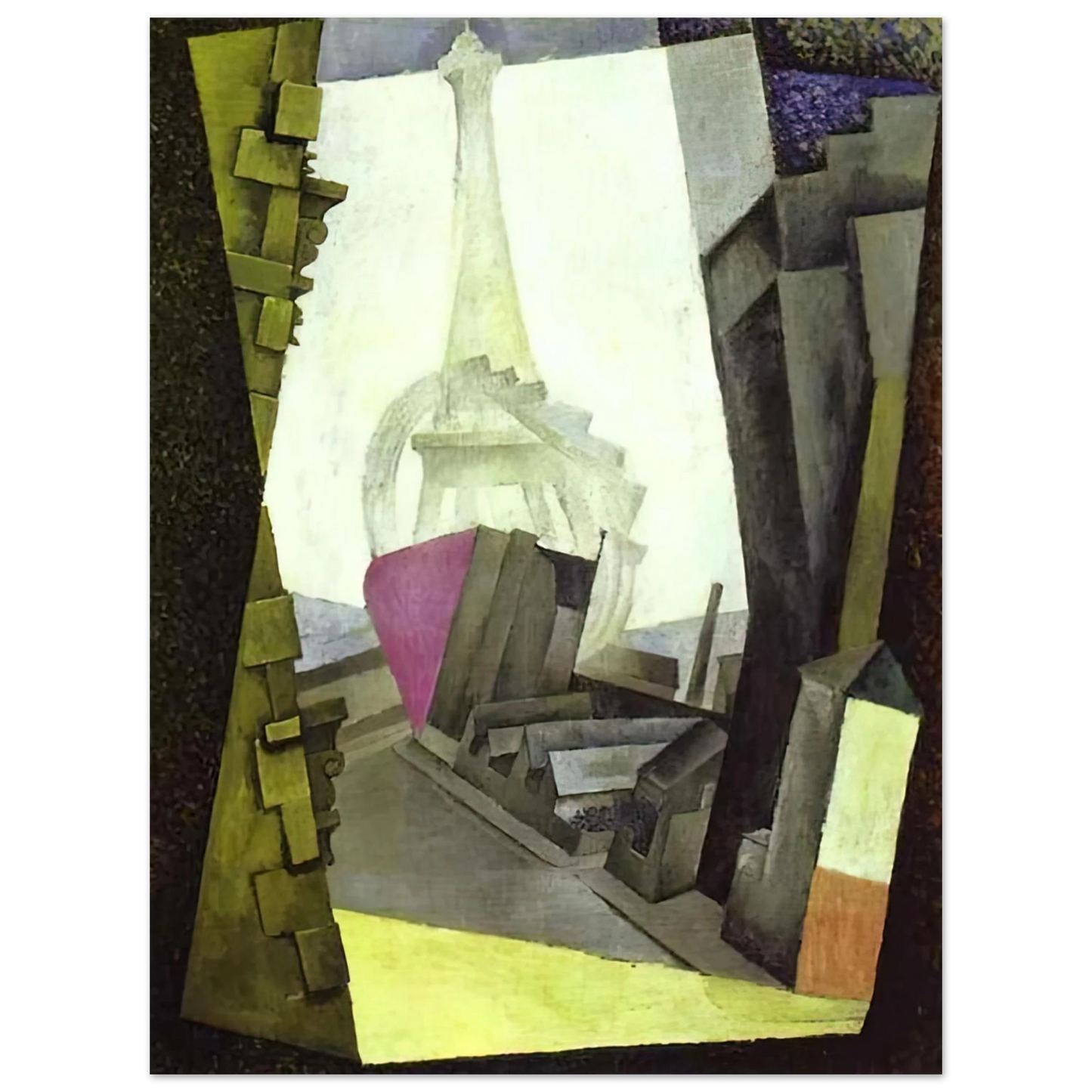 Diego Rivera - LA TOUR EIFFEL 1914 75x100 cm / 30x40inches Fine Art Poster