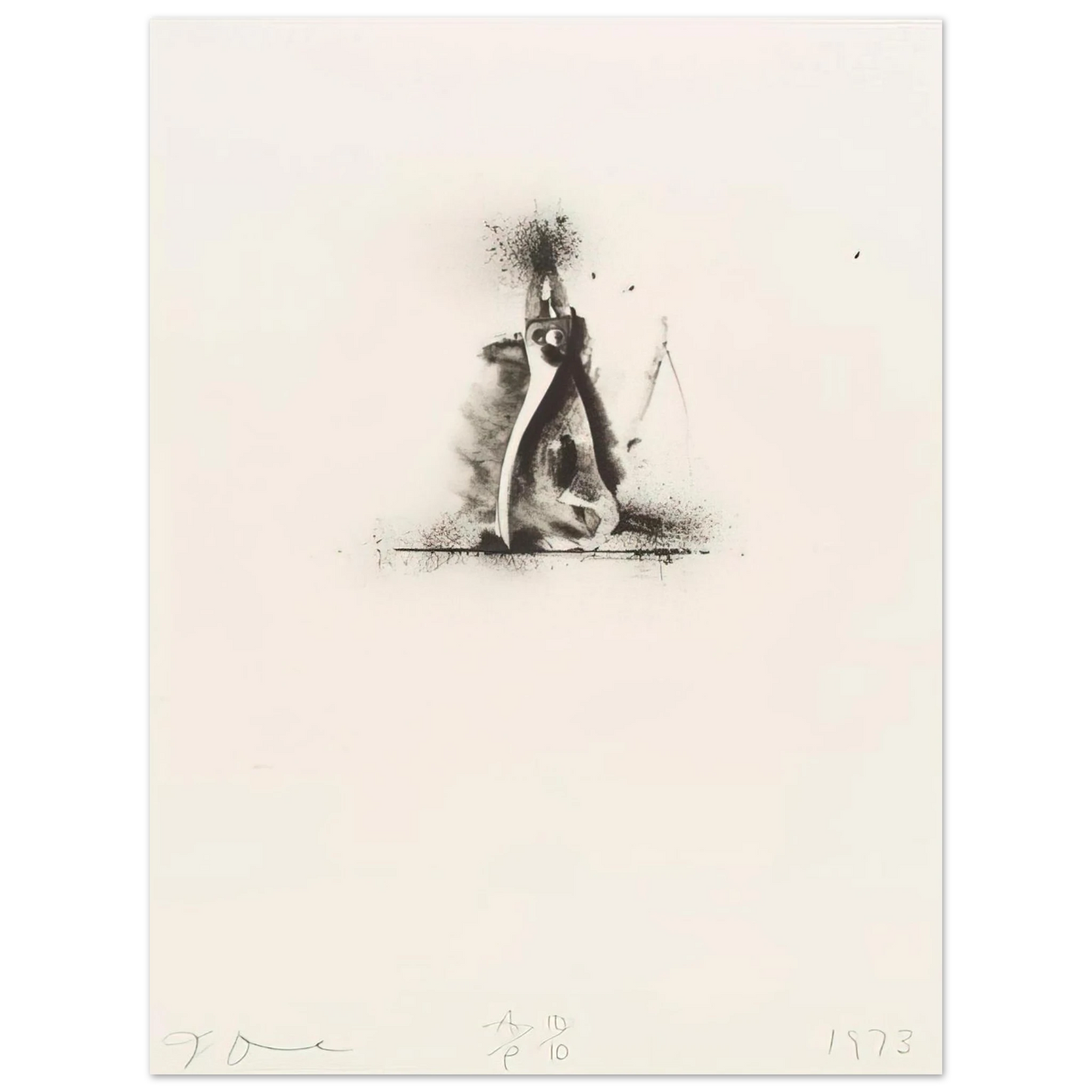 Jim Dine - UNTITLED FROM TEN WINTER TOOLS 1973 1 75x100 cm / 30x40inches Fine Art Poster
