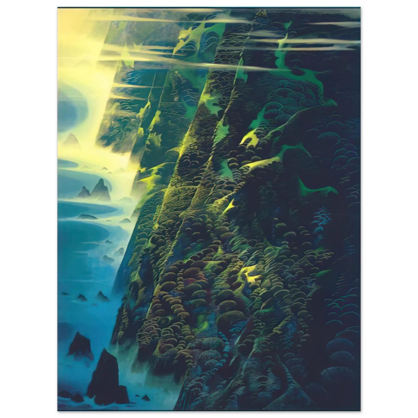 Eyvind Earle - Jeweled Cliffs 75x100 cm / 30x40inches Fine Art Poster
