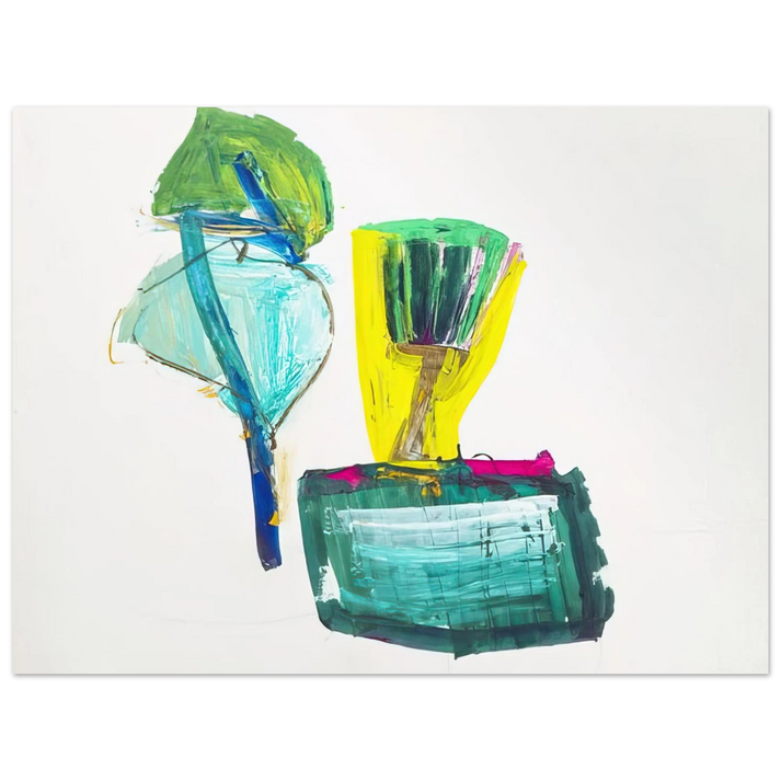 John Altoon - Untitled ABC with Yellow and Green - 1967 75x100 cm / 30x40inches Fine Art Poster