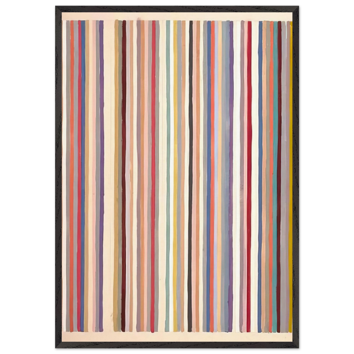 Circus - 1979 - Gene Davis 70x100 cm / 28x40 inches Framed Art Print – Black Wooden Frame