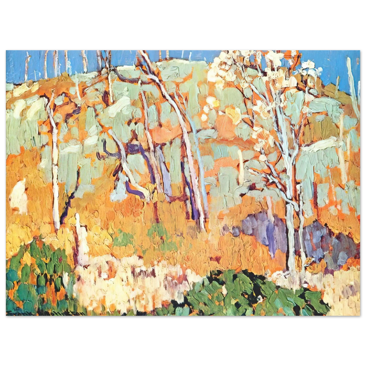 Frank Johnston - Patterned Hillside - 1918 75x100 cm / 30x40inches Fine Art Poster