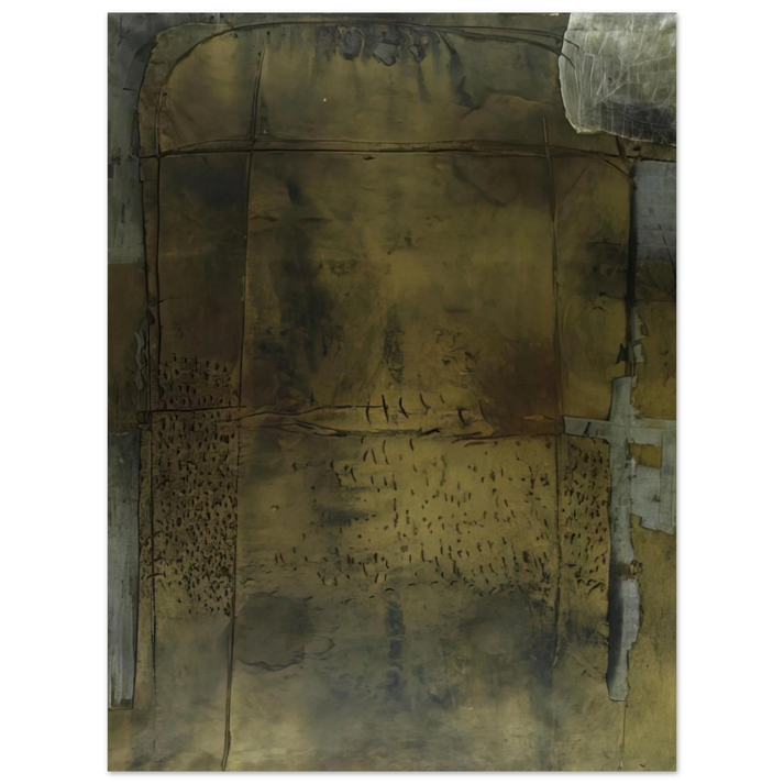 Antoni Tapies - GREY OCHRE 1958 75x100 cm / 30x40inches Fine Art Poster