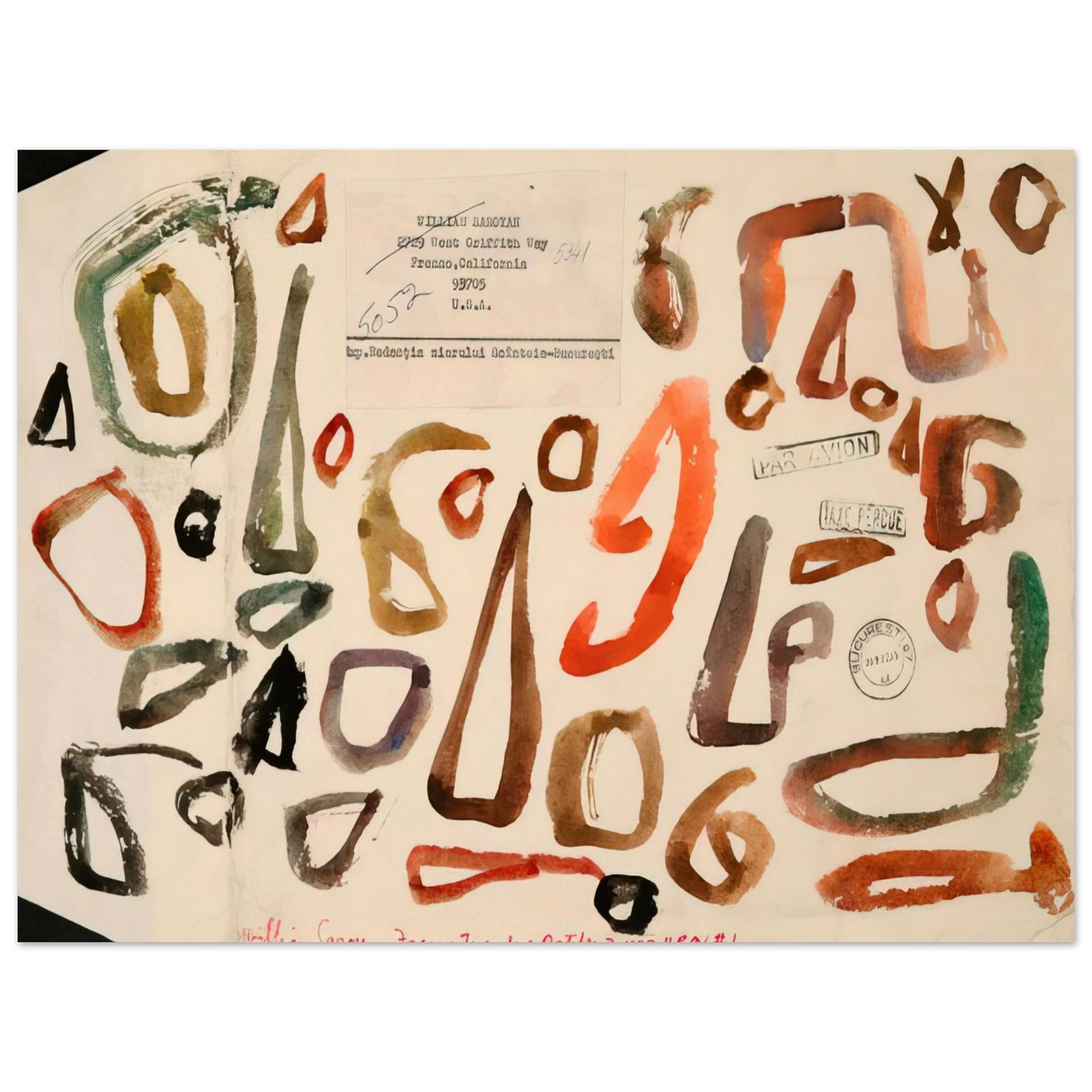 William Saroyan - Fresno Tuesday October 3, 1972 11 PM #1 - 1972 75x100 cm / 30x40inches Fine Art Poster