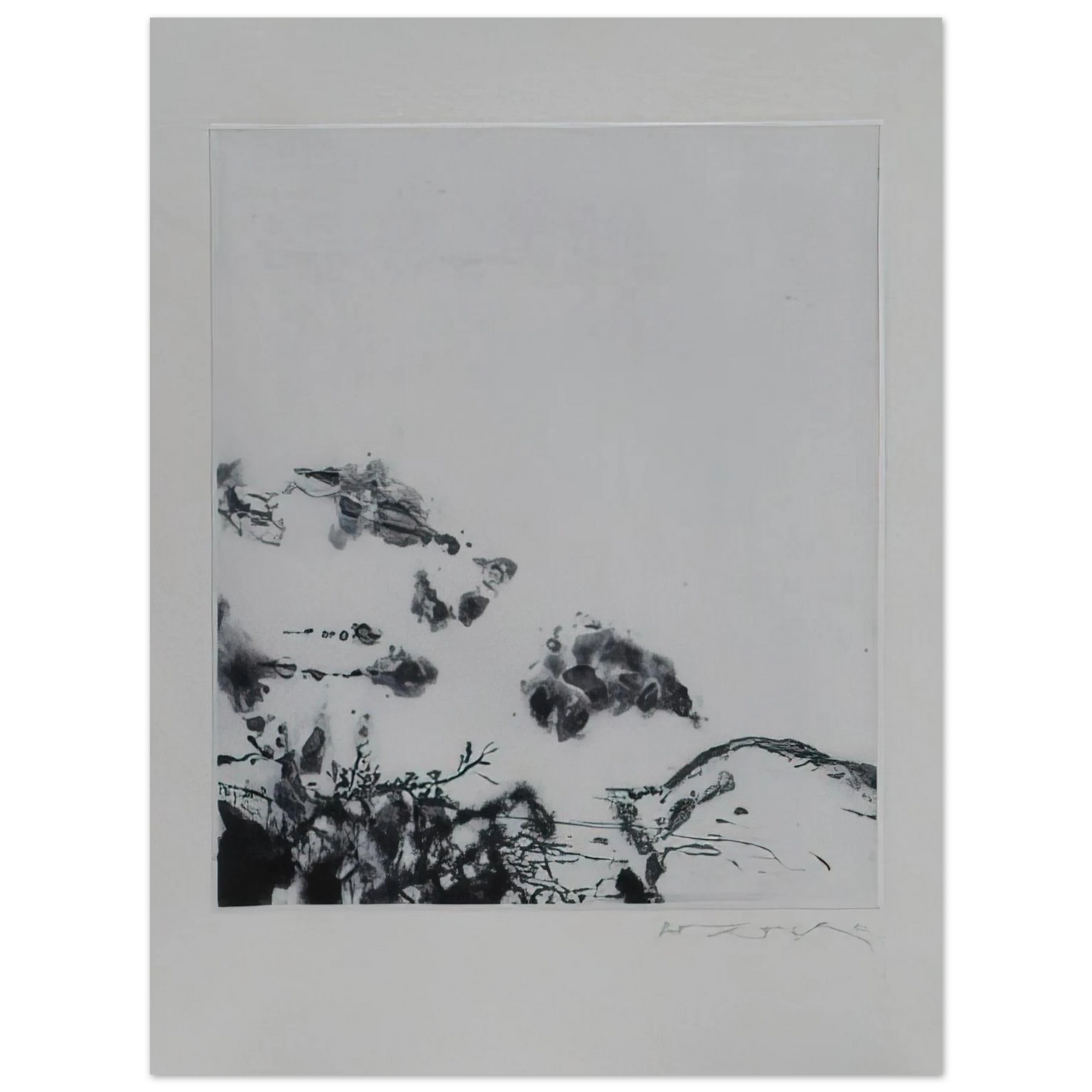 Zao Wou-Ki - ANNONCIATION AND MOMENTS 383 1994 75x100 cm / 30x40inches Fine Art Poster