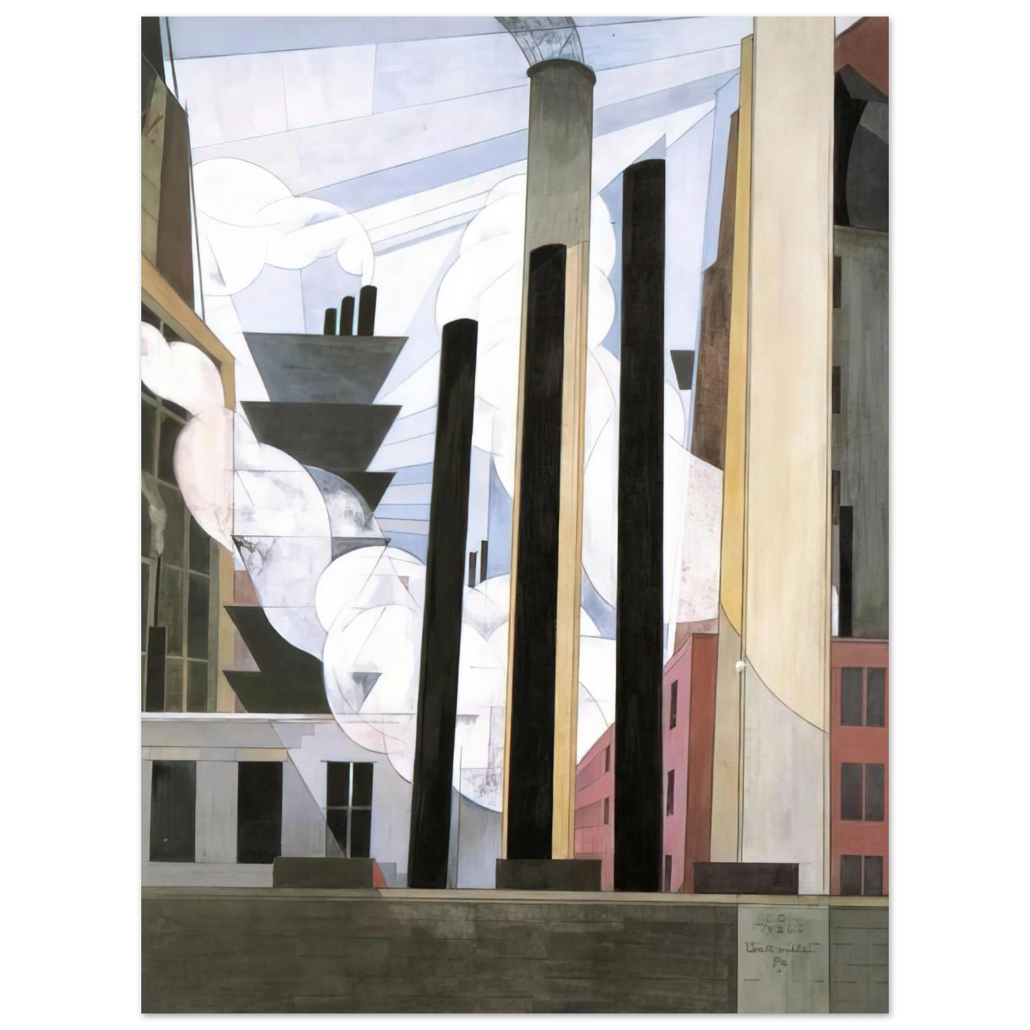 Charles Demuth - End of the Parade, Coatesville, Pa. - 1920 75x100 cm / 30x40inches Fine Art Poster