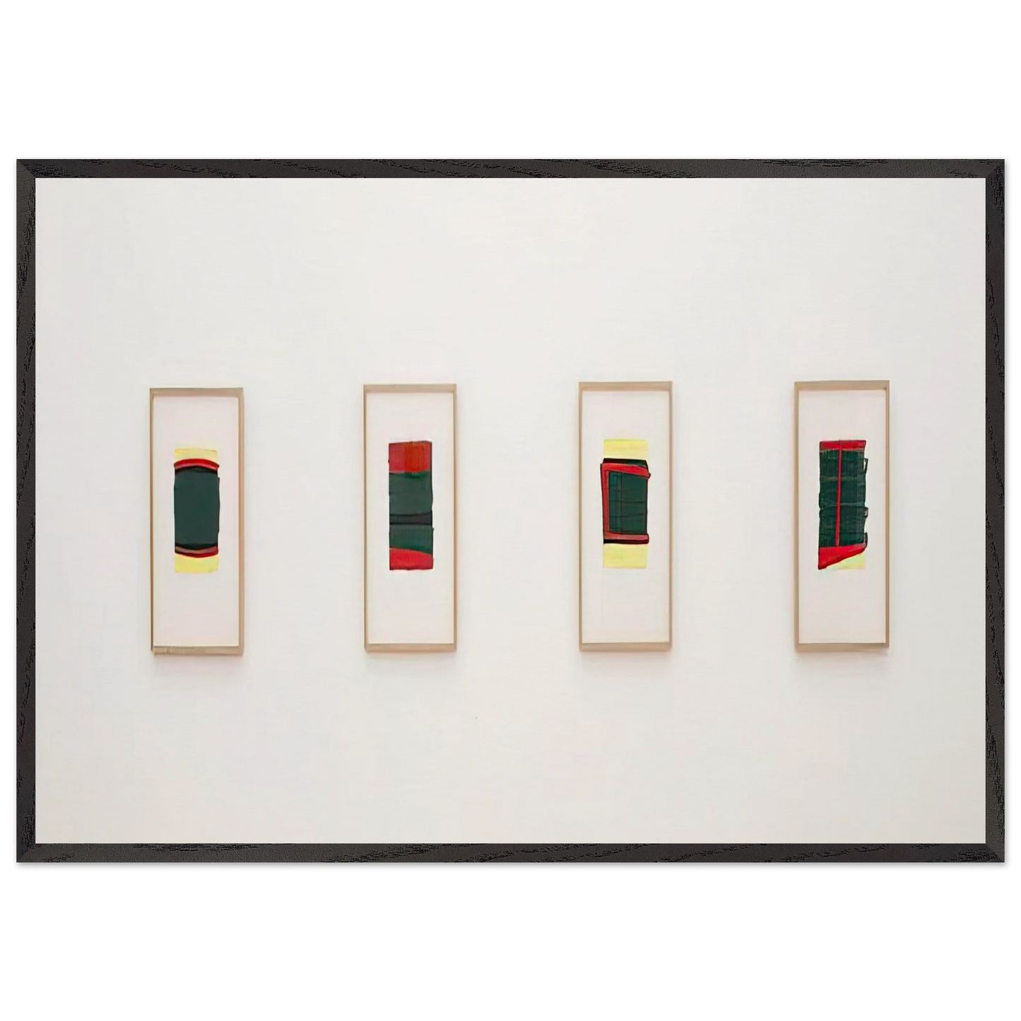 OHNE TITEL F R THORDES 1976 - Blinky Palermo 70x100 cm / 28x40 inches Framed Art Print – Black Wooden Frame