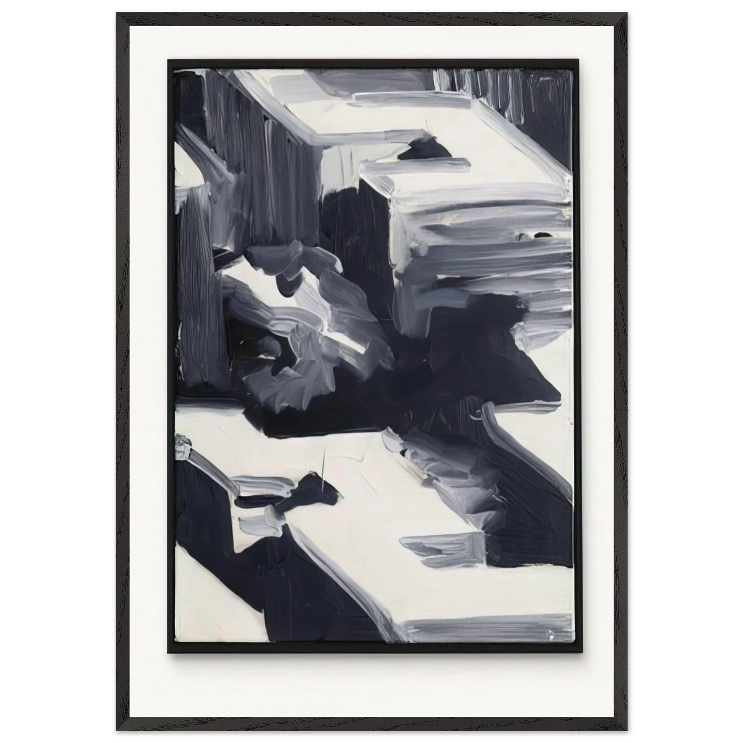 TOWNSCAPE 1968 1 - Gerhard Richter 70x100 cm / 28x40 inches Framed Art Print – Black Wooden Frame
