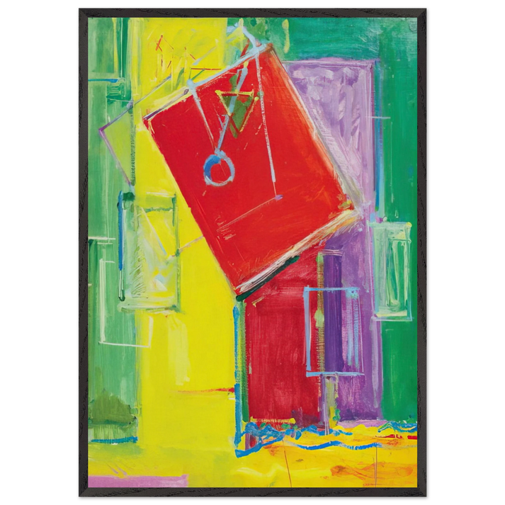 Untitled N7 - Hans Hofmann 70x100 cm / 28x40 inches Framed Art Print – Black Wooden Frame