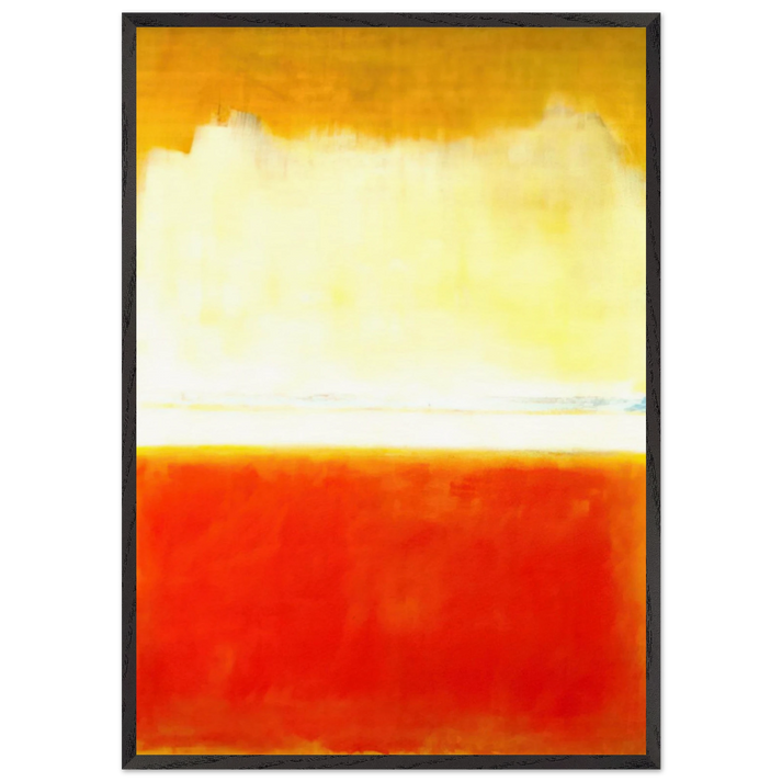 No8 - 1952 - Mark Rothko 70x100 cm / 28x40 inches Framed Art Print – Black Wooden Frame