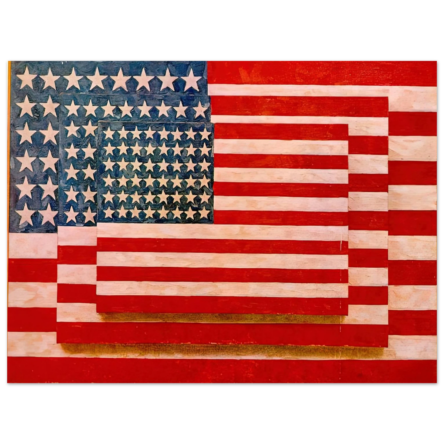 Jasper Johns - THREE FLAGS 1958 75x100 cm / 30x40inches Fine Art Poster