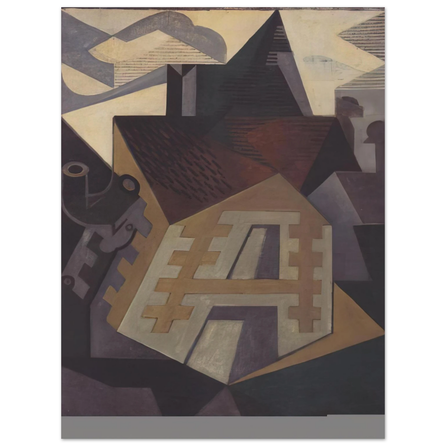 Juan Gris - LANDSCAPE AT BEAULIEU 1918 75x100 cm / 30x40inches Fine Art Poster