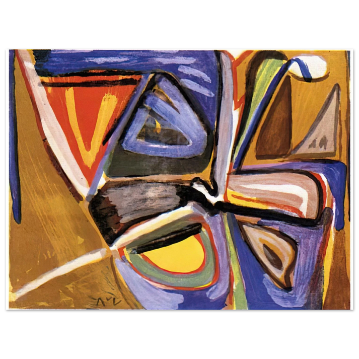 Bram van Velde - Le bonheur de Matisse - 1981 75x100 cm / 30x40inches Fine Art Poster
