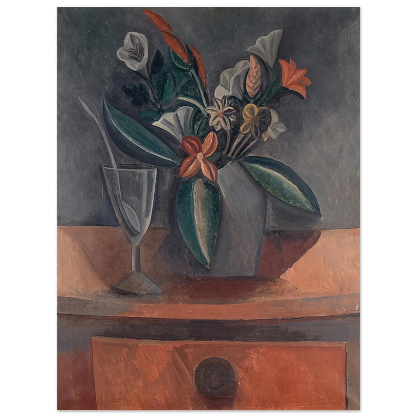 Pablo Picasso - Flowers in a Grey Jar - 1908 75x100 cm / 30x40inches Fine Art Poster