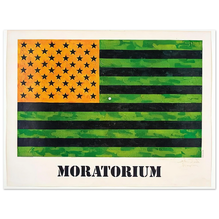 Jasper Johns - MORATORIUM FLAG 75x100 cm / 30x40inches Fine Art Poster