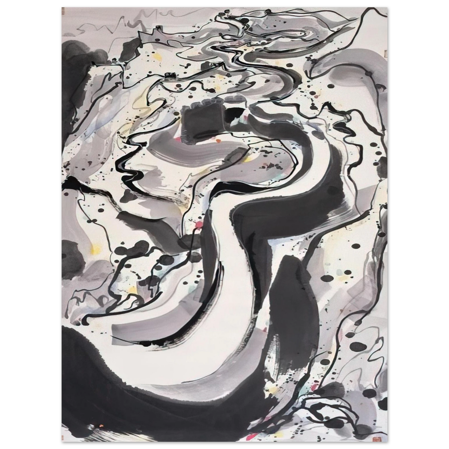 Wu Guanzhong - The Great Wall I - 1986 75x100 cm / 30x40inches Fine Art Poster
