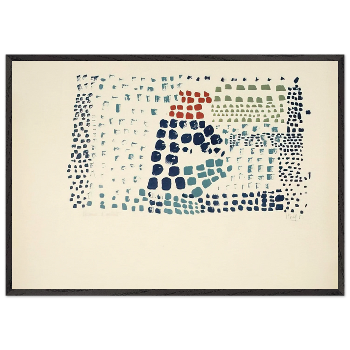 Study in Colour No 1 Woimant Stael 93 - Art Informel - Nicolas de Stael 70x100 cm / 28x40 inches Framed Art Print – Black Wooden Frame