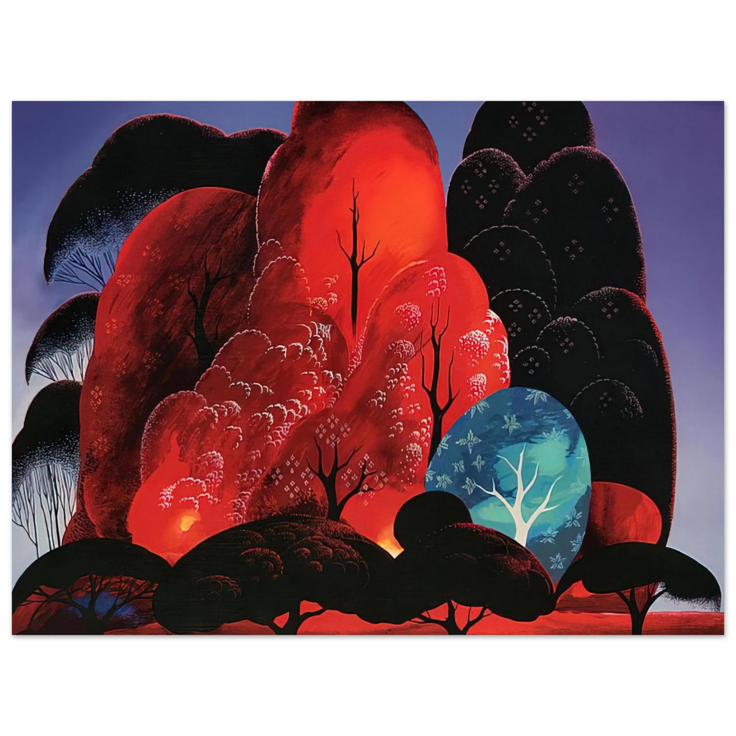 Eyvind Earle - Blazing Glory 75x100 cm / 30x40inches Fine Art Poster
