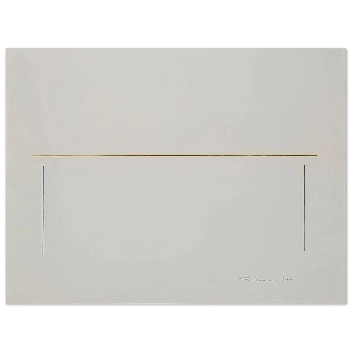 Fred Sandback - Untitled - 1974 75x100 cm / 30x40inches Fine Art Poster