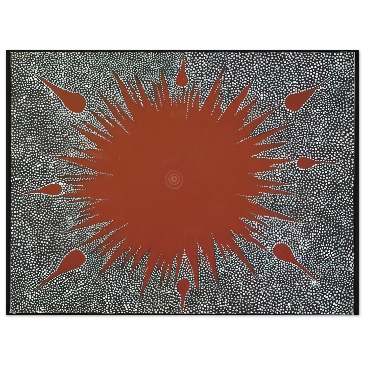 Clifford Possum Tjapaltjarri - Dreaming Story at Warlugulong - 1976 75x100 cm / 30x40inches Fine Art Poster