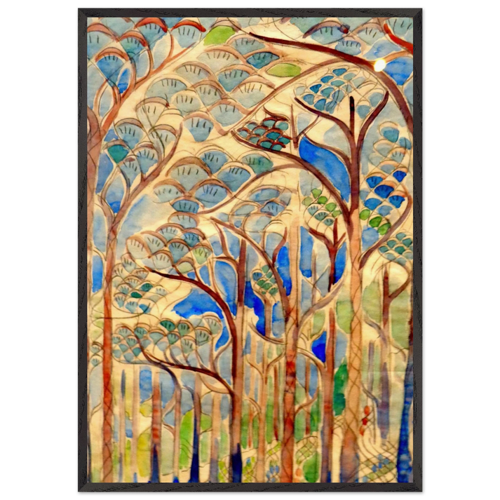 Walter Anderson N17 - Walter Inglis Anderson 70x100 cm / 28x40 inches Framed Art Print – Black Wooden Frame | Walter Anderson Prints