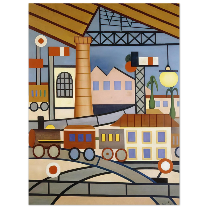 Tarsila do Amaral - A Gare 75x100 cm / 30x40inches Fine Art Poster