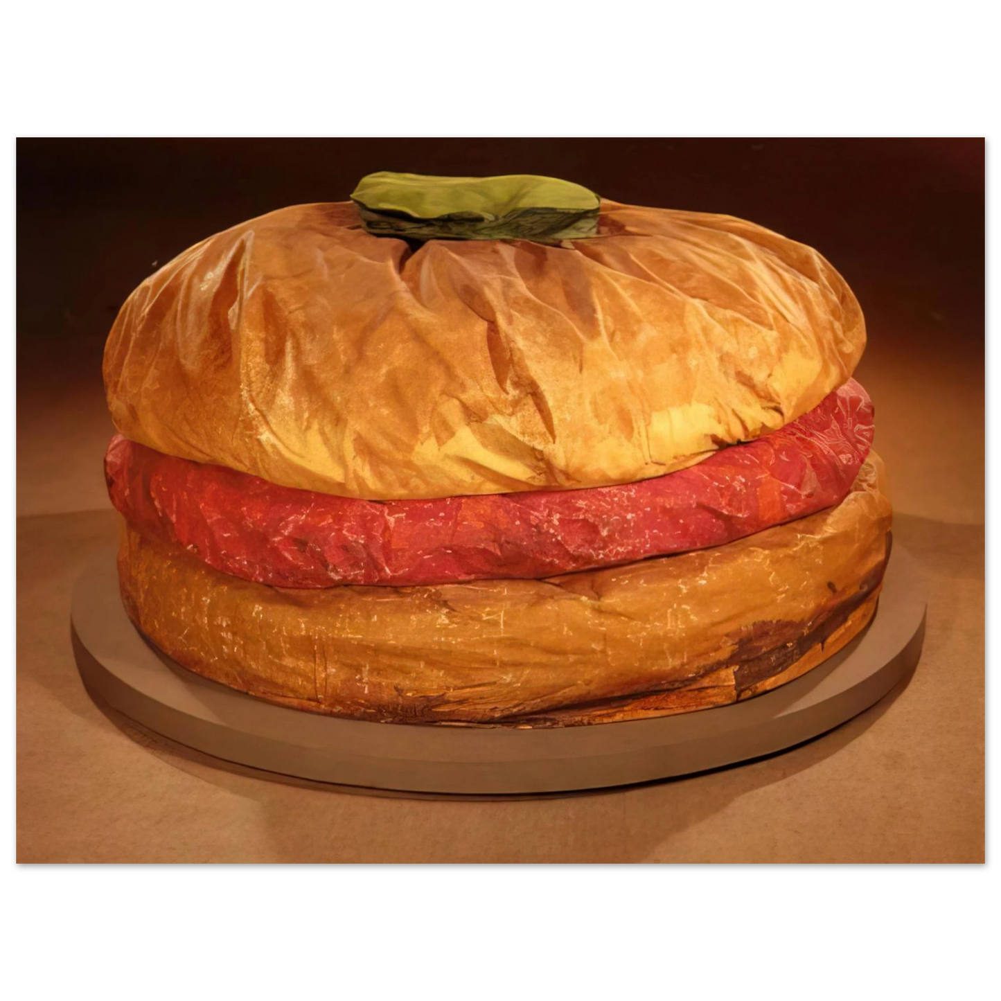 Claes Oldenburg - FLOOR BURGER GIANT HAMBURGER 1962 75x100 cm / 30x40inches Fine Art Poster