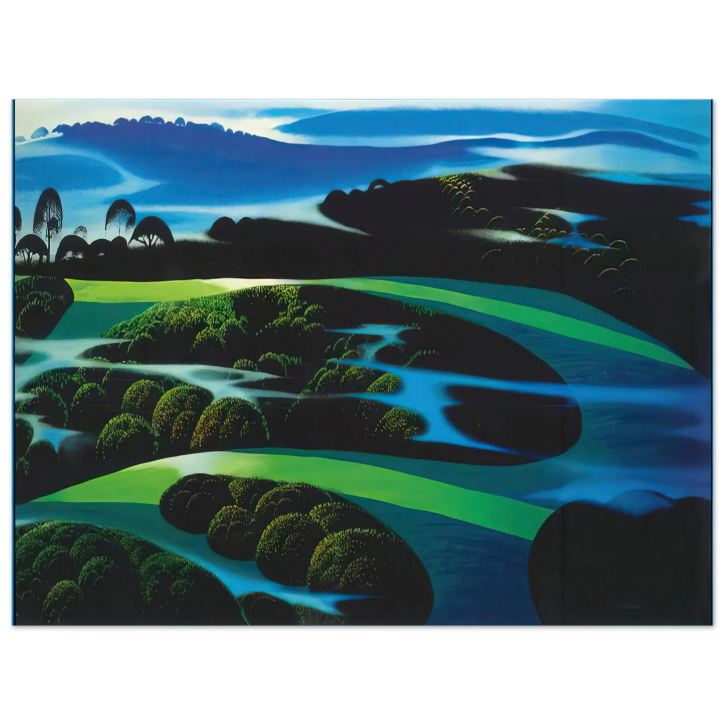 Eyvind Earle - Summers Twilight 75x100 cm / 30x40inches Fine Art Poster