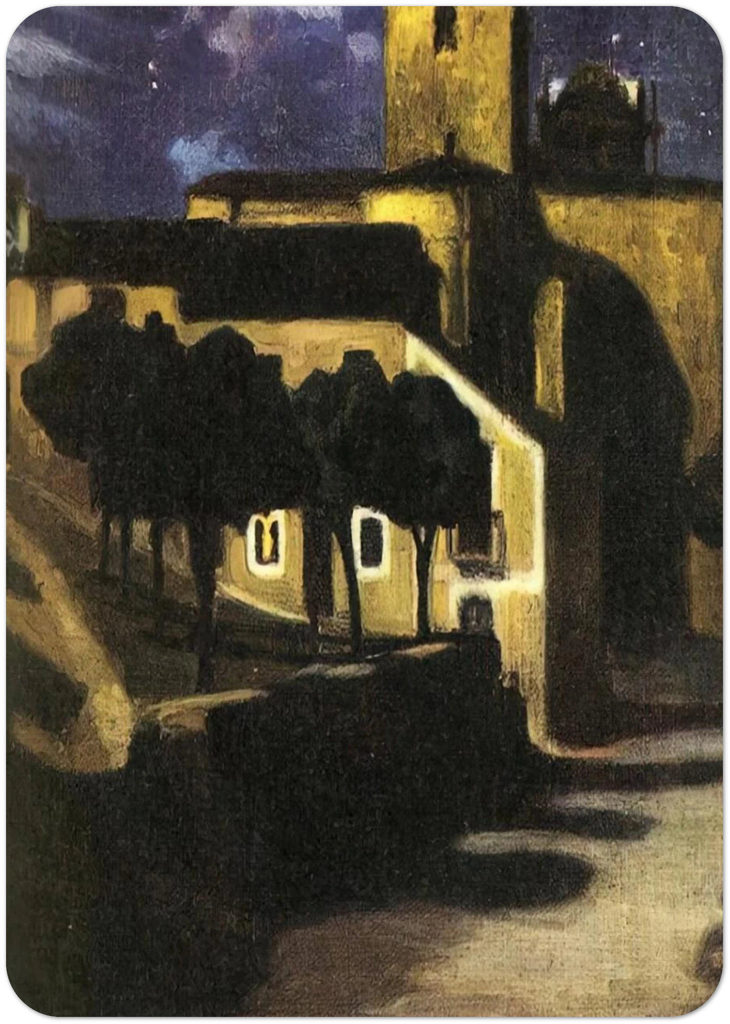 NIGHT SCENE IN AVILA 1907 By Diego Rivera Pack of 10 Post Cards | Diego Rivera Post Cards | A6 (10.5 x 14.8 cm) - 4.1 x 5.8 inches