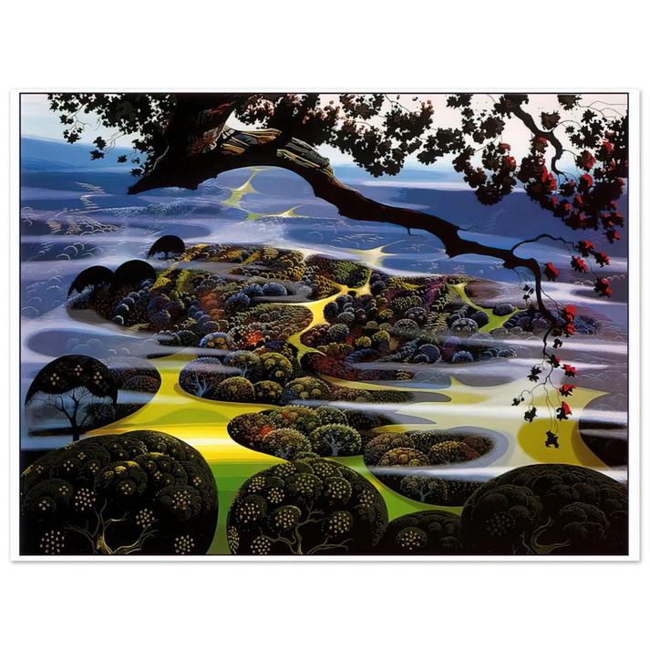 Eyvind Earle - Mystic Mountain 75x100 cm / 30x40inches Fine Art Poster