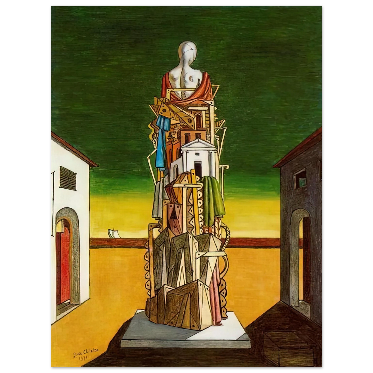 Giorgio de Chirico - THE GREAT METAPHYSICIAN 1971 75x100 cm / 30x40inches Fine Art Poster