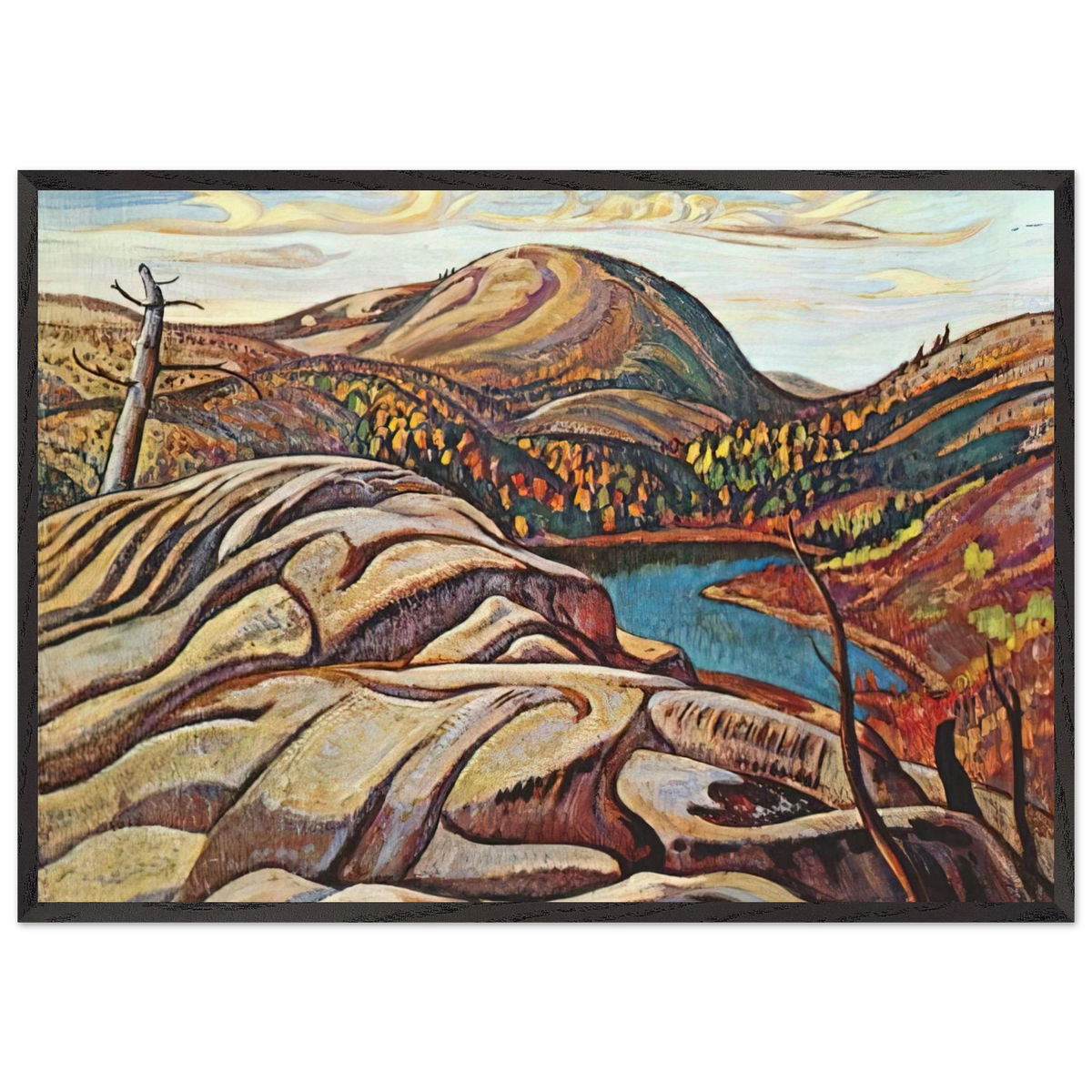 Nellie Lake - 1933 - AY Jackson 70x100 cm / 28x40 inches Framed Art Print – Black Wooden Frame